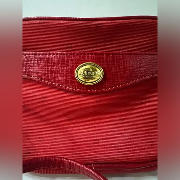 ✨ Vintage Monet Red Monogram Crossbody ✨ - Picture 3 of 9